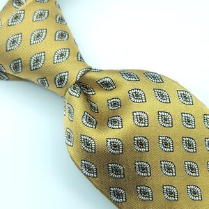 JOS A BANK Executive Collection, 100% Silk Tie, Color Gold, Small Oval Pattern.